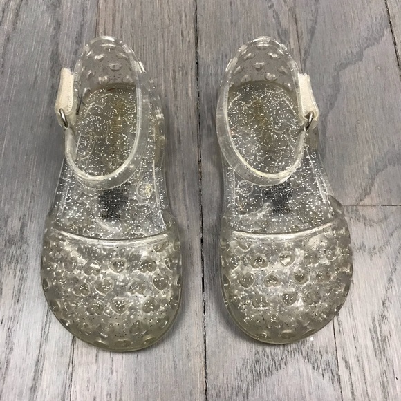 Old Navy Other - Old Navy 18-24M Jelly Sparkle Clear Velcro Shoes